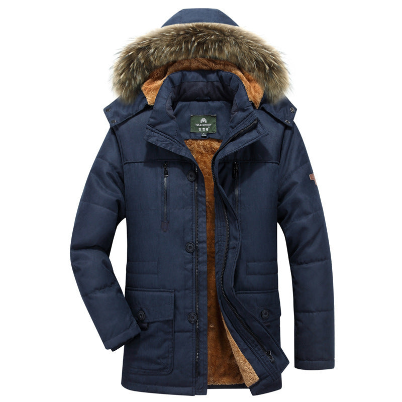 Herren Thermo-Canvasparka mit durchgehendem Teddyfutter und abnehmbarer Kunstfellkapuze Echo Archiv