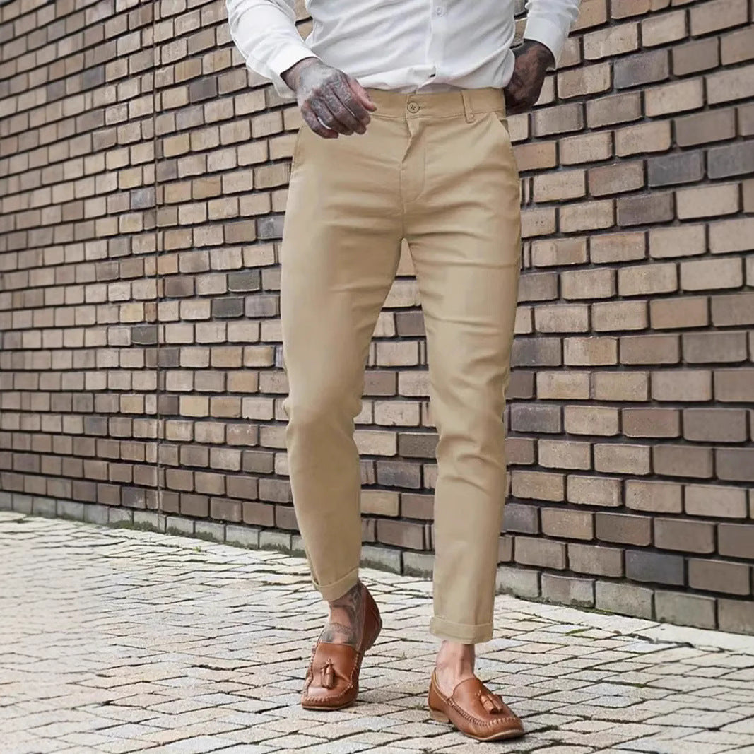 Herren Slim-Fit Chinohose mit elastischem Komfortbund und praktischen Taschen Echoarchiv