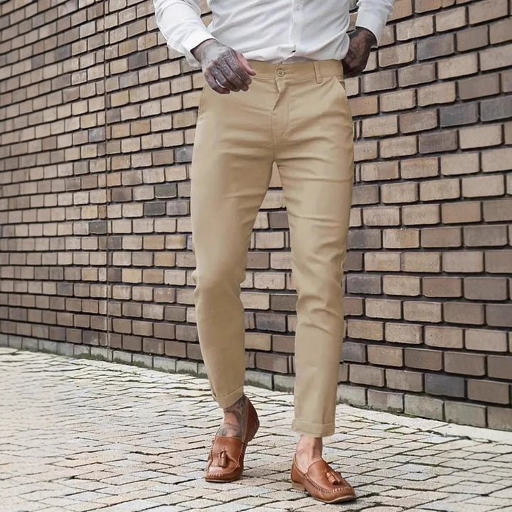 Herren Slim-Fit Chinohose mit elastischem Komfortbund und praktischen Taschen Echoarchiv