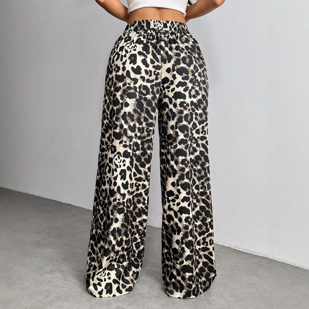 Damen Palazzo-Hose mit schickem Leopardenmuster Echo Archiv