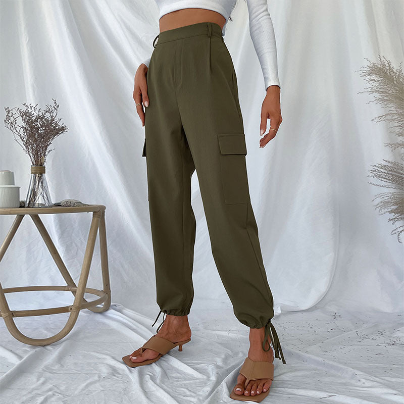 Damen Hohe Taillierte Cargo-Hose Echo Archiv