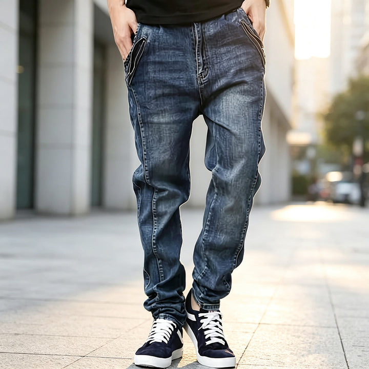 Herren Bequeme Cargo Jeans mit seitlichen Taschen Echoarchiv
