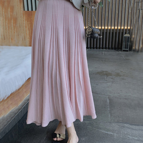 Damen Eleganter, plissierter Maxi-Rock Echo Archiv