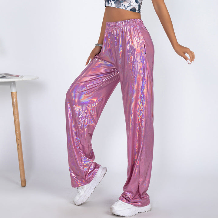 Damen Glamouröse Sporthose im glänzenden Design Echoarchiv