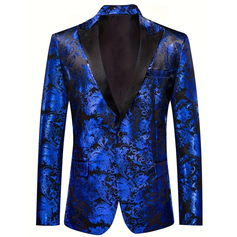 Herren Elegant bedruckter Smoking-Blazer Echoarchiv