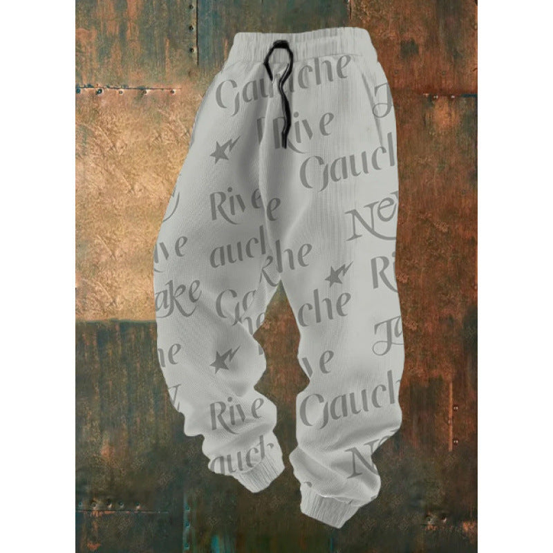 Damen Bequeme Freizeithose mit kreativem Druck Echoarchiv