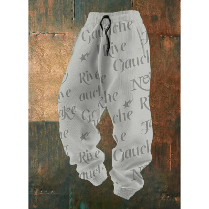 Damen Bequeme Freizeithose mit kreativem Druck Echoarchiv