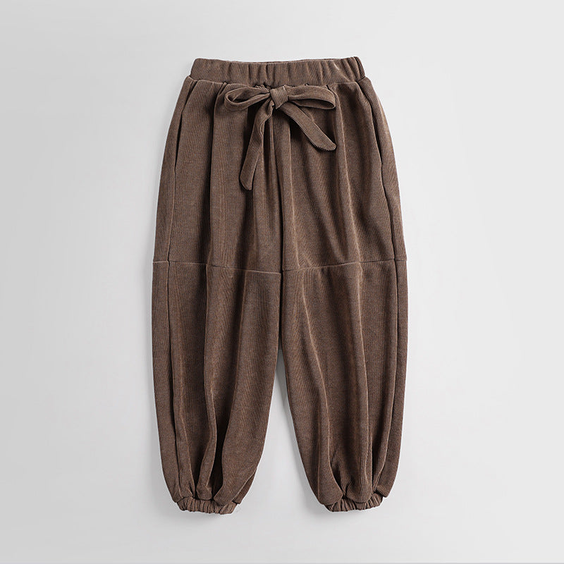 Damen Ripp-Joggerhose mit Tunnelzug hohem Bund und elastischen Bündchen Echoarchiv