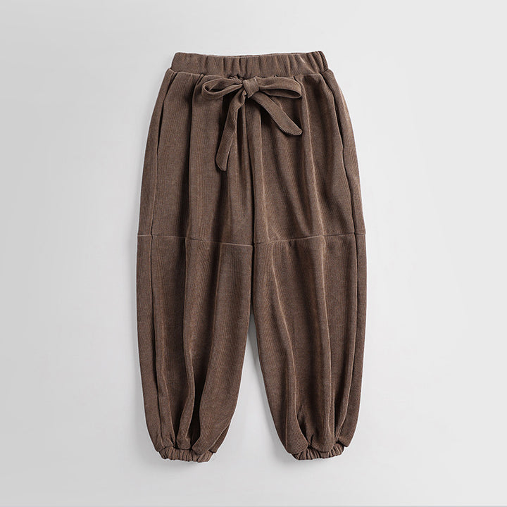Damen Ripp-Joggerhose mit Tunnelzug hohem Bund und elastischen Bündchen Echoarchiv