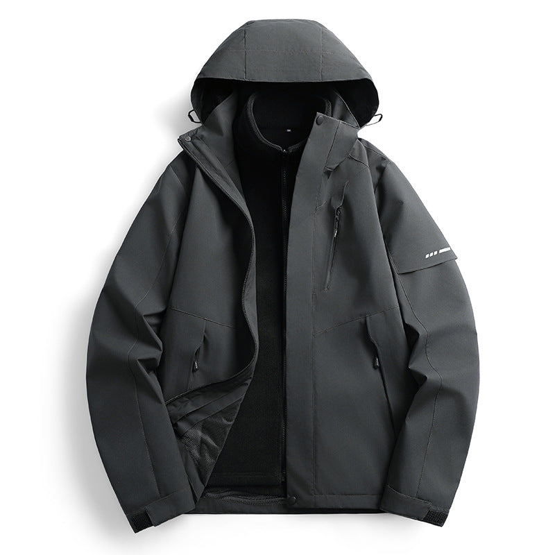 Damen nicht wasserdichte Softshell Outdoor-Jacke mit Kapuze atmungsaktive Membran – Célinea