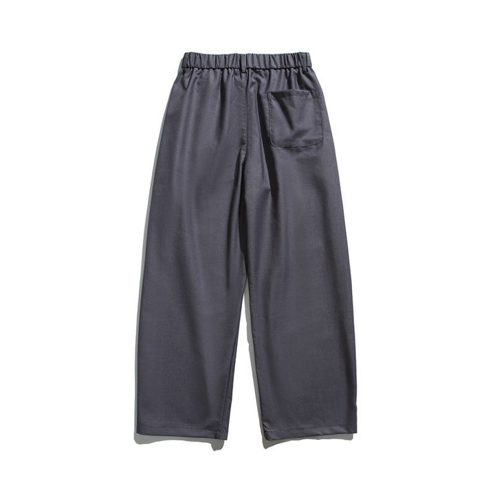 Herren Locker geschnittene Bundfalten-Cropped-Hose mit elastischem Bund und Bügelfalte Echoarchiv