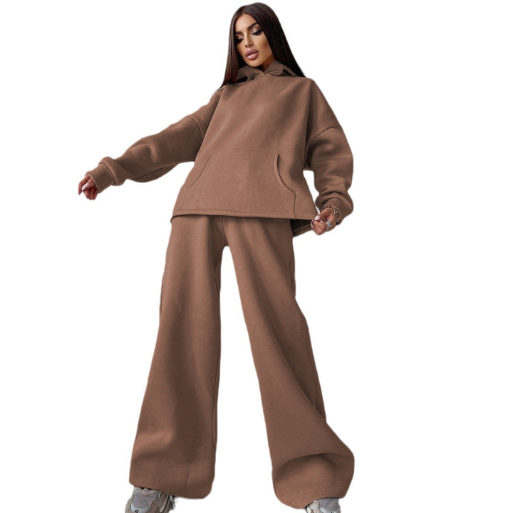 Damen nan weiches Oversize Hoodie mit weitem Schlag Jogginghose Set Echo Archiv