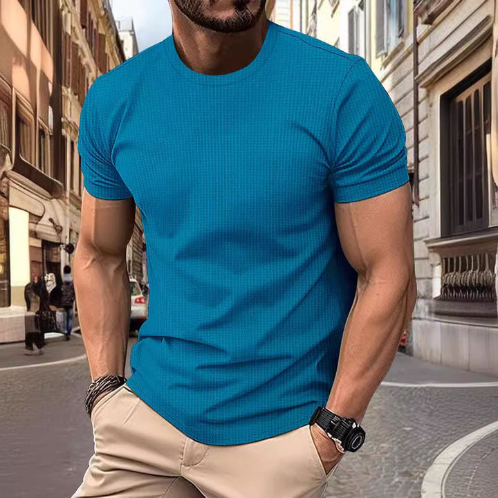Herren Kurzarm-Basisschicht Fitness Top Echoarchiv
