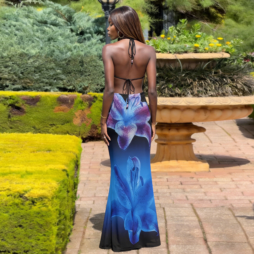 Damen Sommerliches Maxikleid mit aufregenden Blumenmotiven Echo Archiv