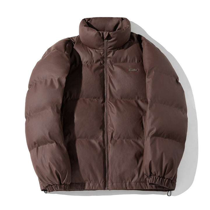 Unisex Kastenförmige Thermo‑Steppjacke mit Hochkragen, winddichtem Außenmaterial und Tunnelzugsaum Echo Archiv