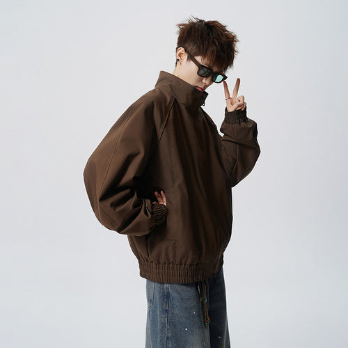 Unisex Oversized Windjacke mit Stehkragen und Raglanärmeln Echoarchiv