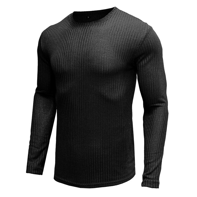 Herren Feinstrickpullover mit modischem Rippdesign und elegantem Schnitt Echoarchiv