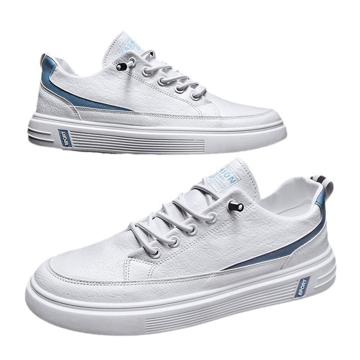 Herren Urbaner Casual-Ledersneaker mit dicker geriffelter Plateausohle und gepolsterter Zunge Echoarchiv