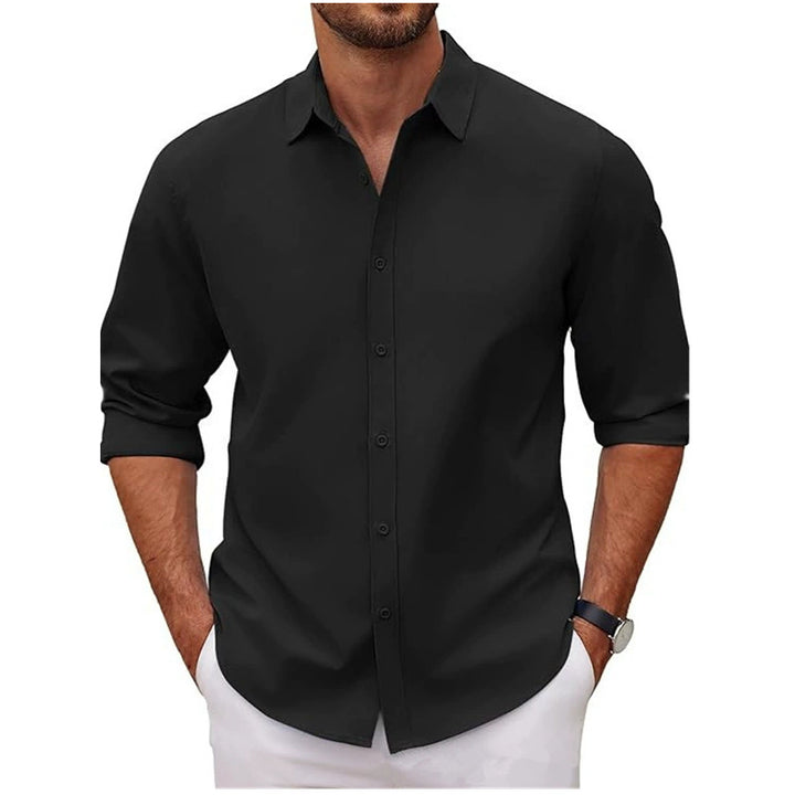 Herren Baumwollhemd mit elegantem Schnitt und modernen Details Echoarchiv