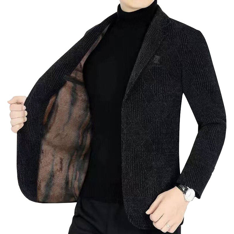 Herren Strukturierter Jersey-Sakko mit leichtem Innenfutter und schmaler Silhouette – Tianoro