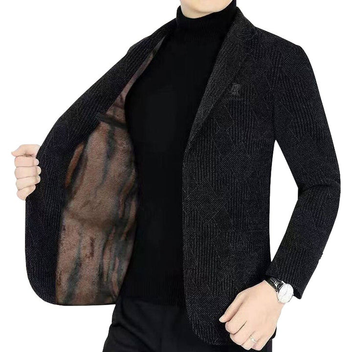 Herren Strukturierter Jersey-Sakko mit leichtem Innenfutter und schmaler Silhouette – Tianoro