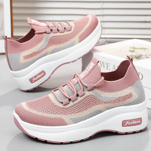 Damen Sportliche Sneakers mit atmungsaktiver Strick-Oberfläche und flexibler Sohle Echo Archiv