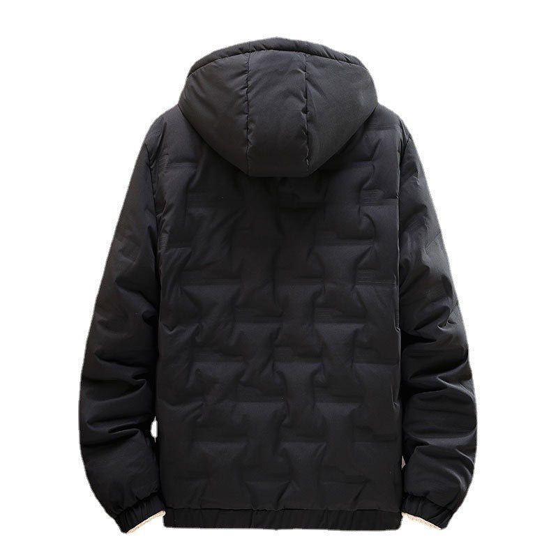 Herren isolierte Steppjacke mit verstellbarer Kapuze Echoarchiv