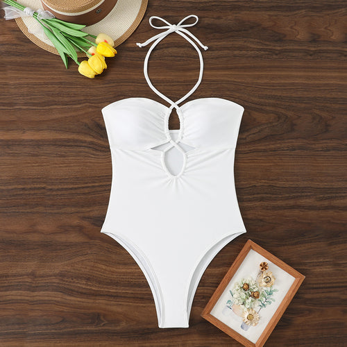 Damen Einteiler Badeanzug mit schickem Schlüssel-Loch-Design Echo Archiv