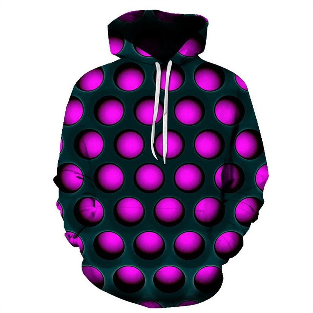 Damen Kreativer Kapuzenpullover mit geometrischem Muster Echoarchiv