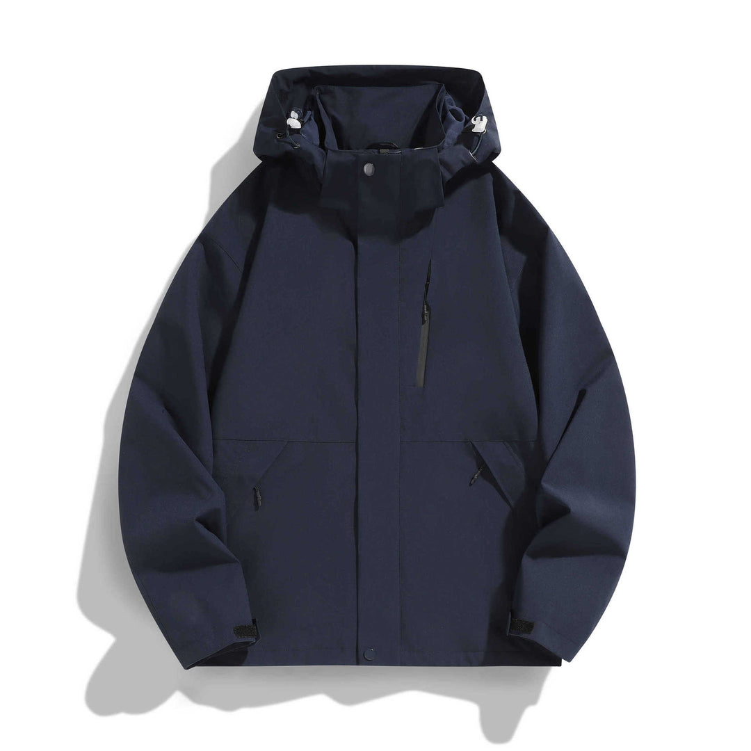 Damen Wasserabweisende Kapuzen‑Übergangsjacke mit verstellbarer Kapuze, verdeckter Frontblende und Multifunktionstaschen Echo Archiv