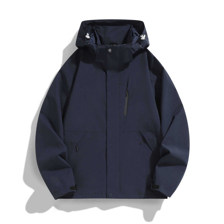 Damen Wasserabweisende Kapuzen‑Übergangsjacke mit verstellbarer Kapuze, verdeckter Frontblende und Multifunktionstaschen Echo Archiv