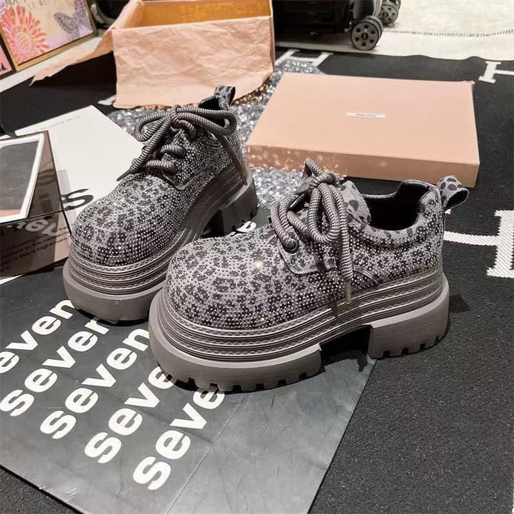 Damen Sneaker mit glitzerndem Leoparden-Design und robuster Sohle Echo Archiv