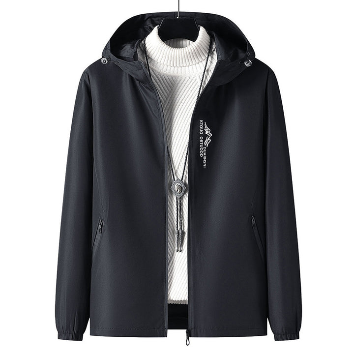 Herren Leichte Outdoor-Jacke mit verstellbarem Kapuzenkragen Echo Archiv