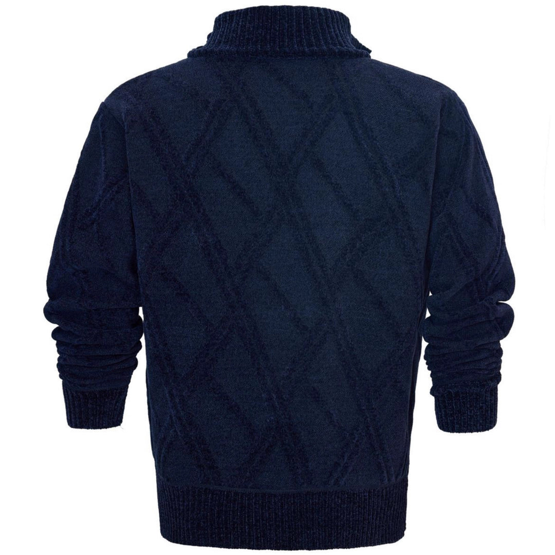Herren Fleece-Jacke mit strukturierter Oberfläche und hohem Kragen Echoarchiv