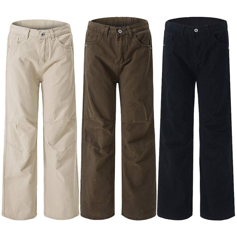 Herren Weite Baumwoll‑Twill‑Hose mit Knie‑Abnähern und fließender Palazzosilhouette Echo Archiv