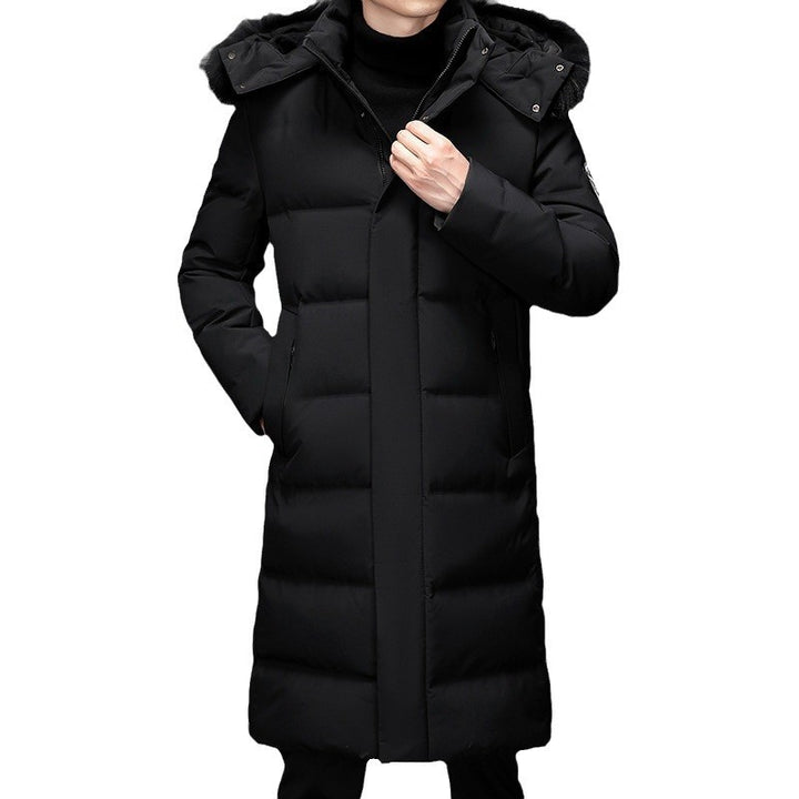 Herren Lang geschnittener Slim-Fit Steppparka mit abnehmbarer Kapuze und Thermofutter Echo Archiv