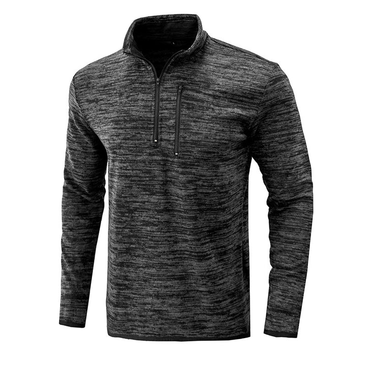 Herren Pullover mit Stehkragen und modernen Strukturen Echoarchiv