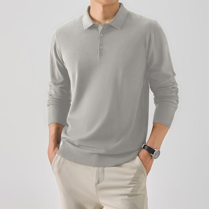 Herren Langarm-Polo-Shirt Echoarchiv