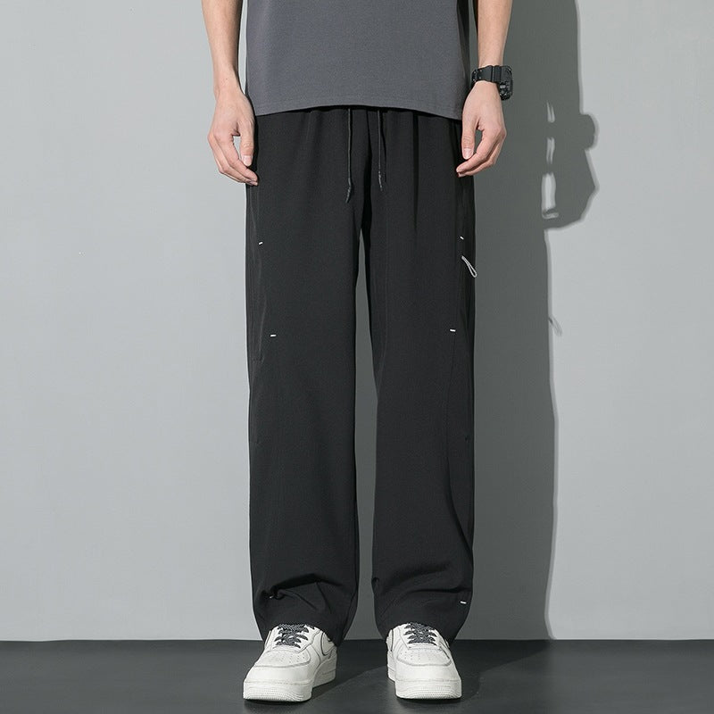 Herren Weite Relaxed-Cargo-Freizeithose mit Tunnelzugbund & Multifunktions‑Taschen Echoarchiv