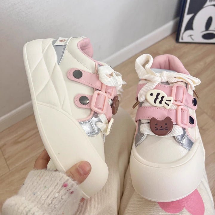 Damen modische Freizeit-Sneaker mit bunten Tierapplikationen Echo Archiv