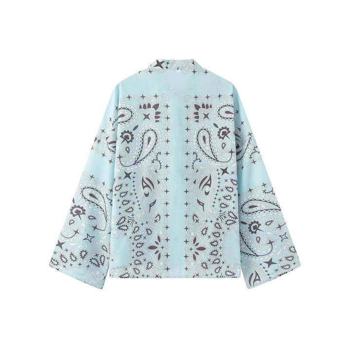 Damen nan weit geschnittene Palazzo-Hose mit Paisley-Print und elastischem Bund Echo Archiv