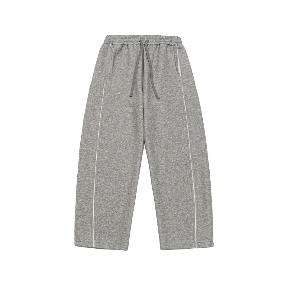 Damen Relaxed-Fit Culotte-Sweathose mit hohem Gummibund und Kontrastpaspel Echoarchiv