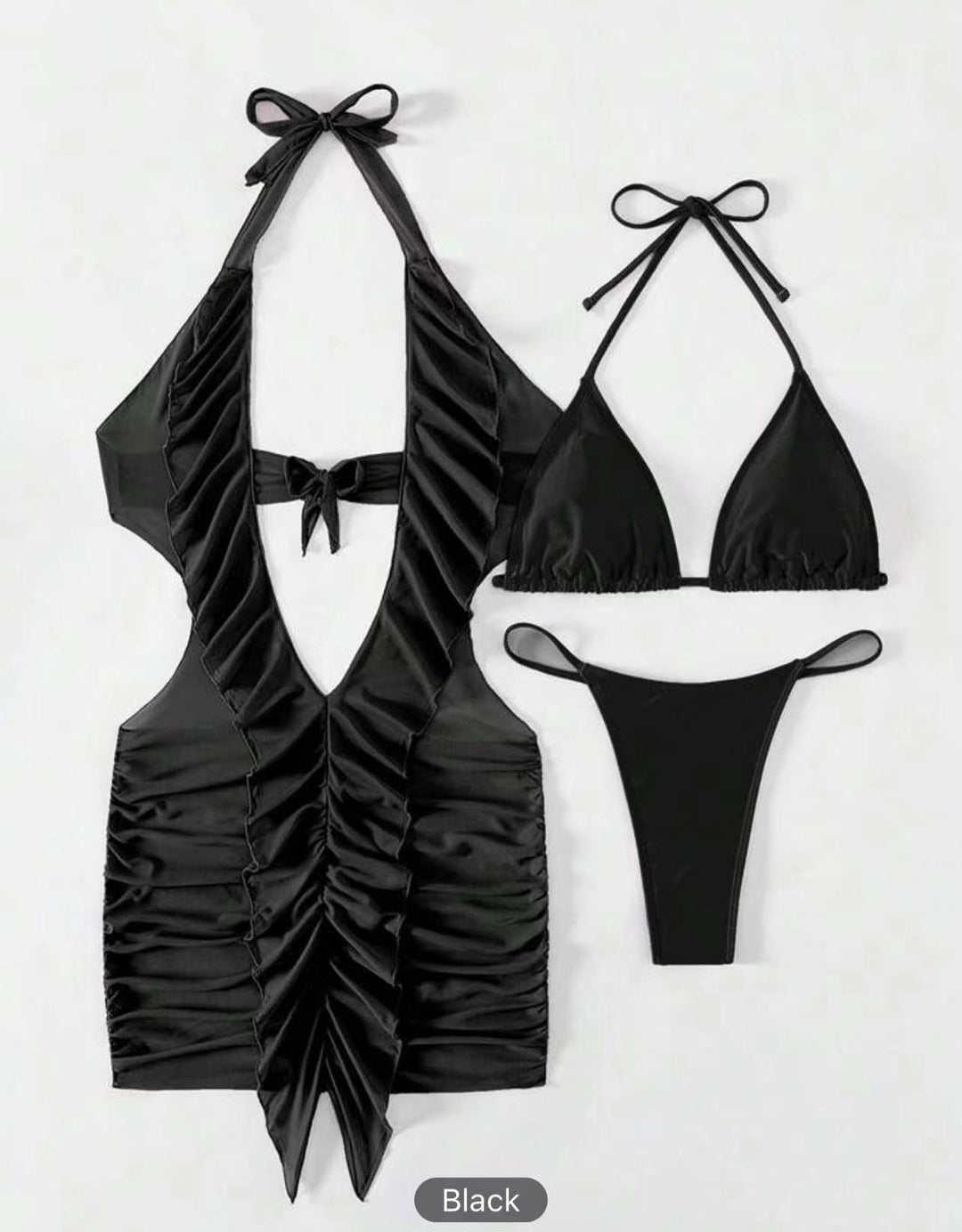 Damen Bikini-Set mit raffiniertem Rüschendesign und verstellbaren Trägern Echo Archiv