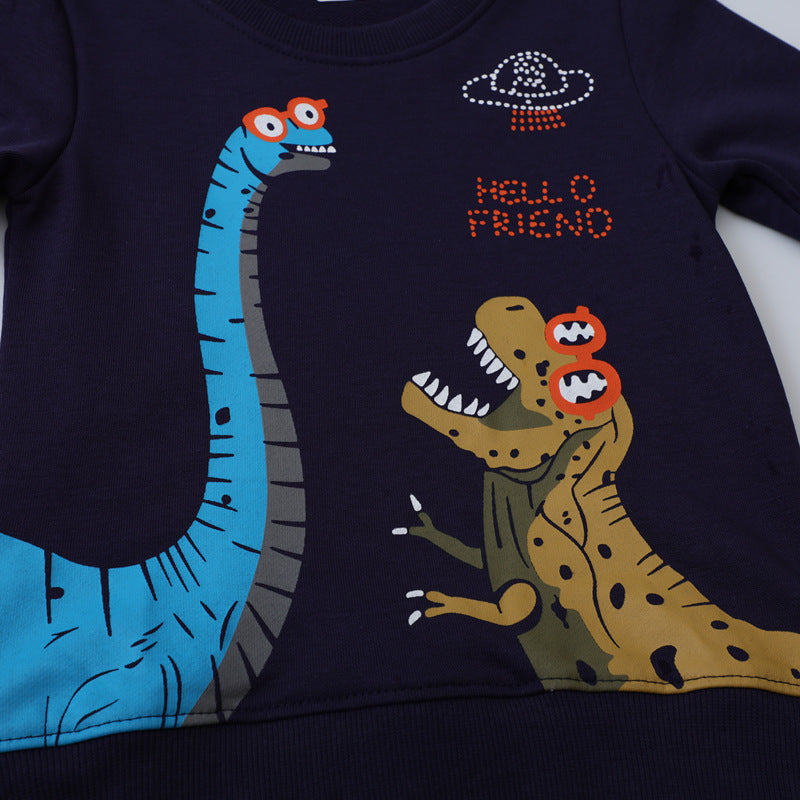 Jungen Sweatshirt mit lustigem Dinosaurier- und Weltraumdesign Echo Archiv