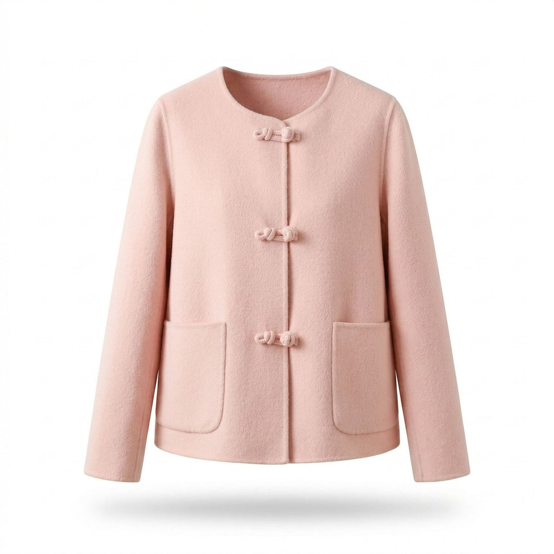 Damen Kaschmir-Mantel mit elegantem Schließe Echo Archiv