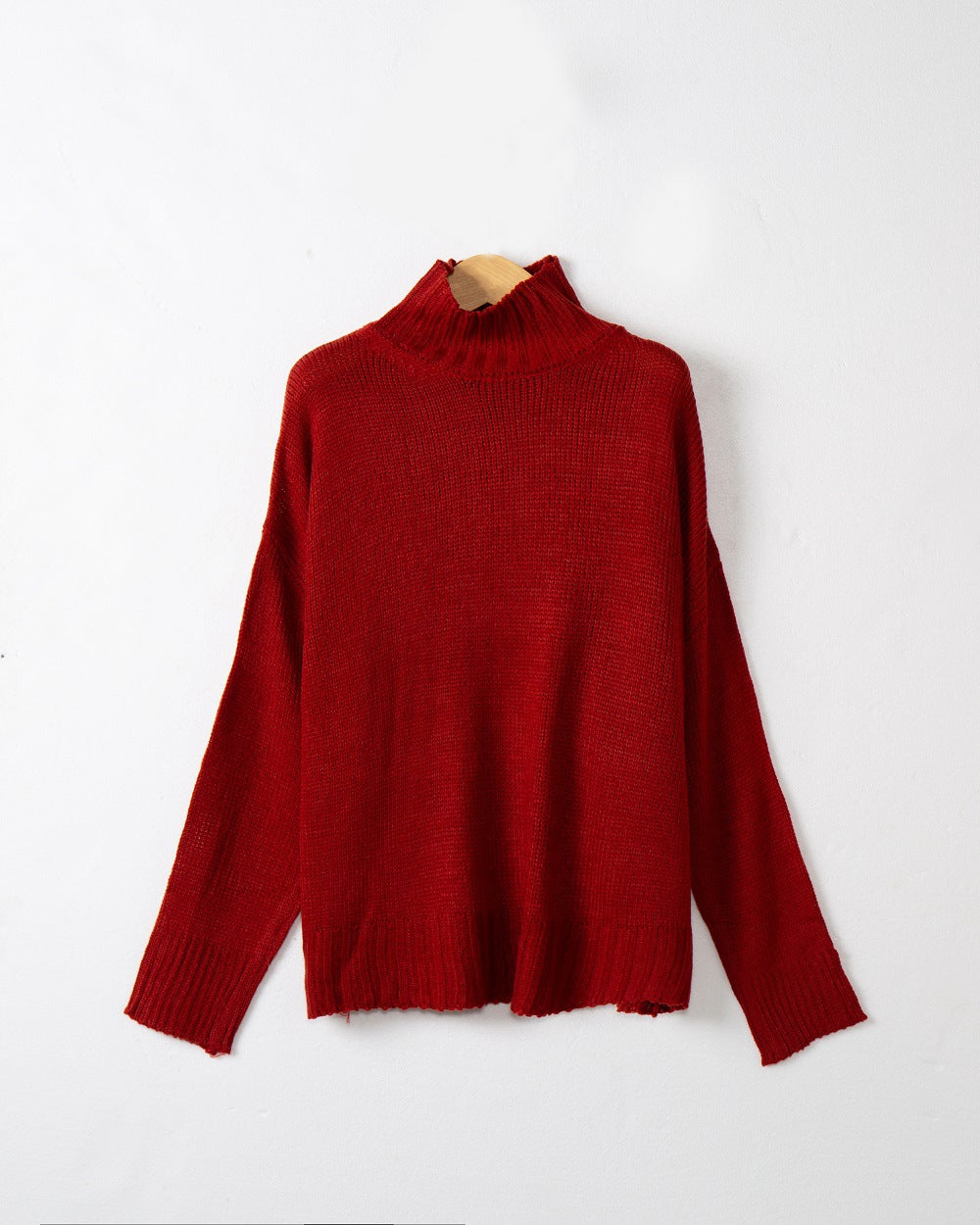 Damen Rollkragen-Pullover aus Grobstrick mit Oversize-Schnitt Echo Archiv
