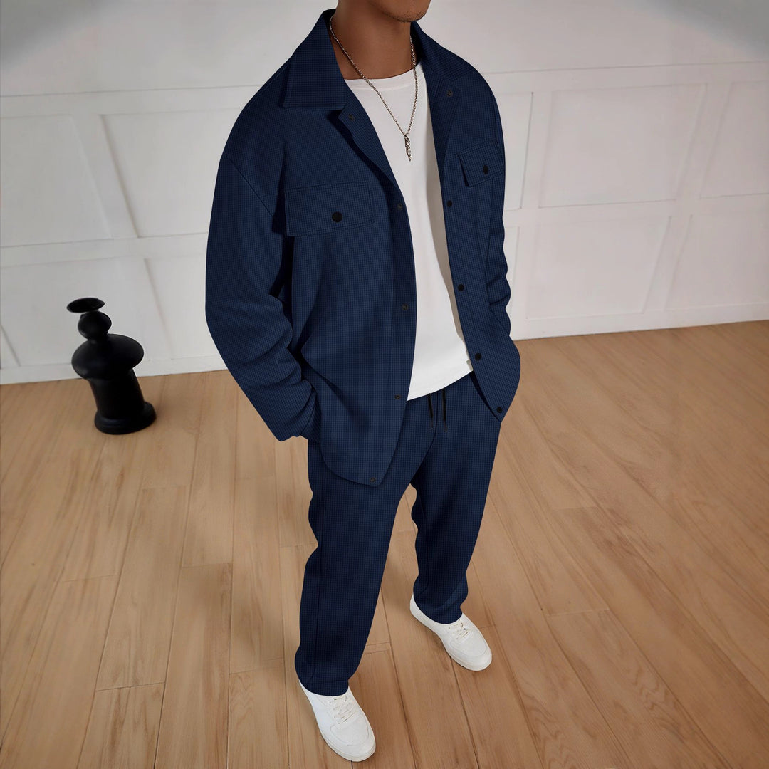 Herren modisches Freizeit-Set mit lässiger Jacke und bequemen Jogginghosen Echoarchiv