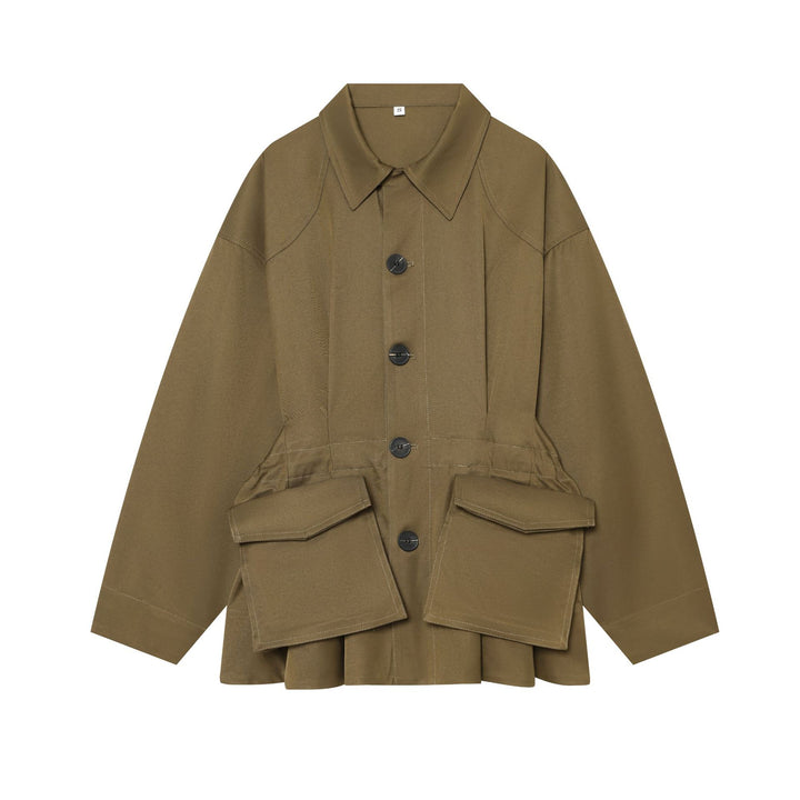 Damen nan oversized Utility-Jacke mit markanten Klappentaschen und Kordelzug Echo Archiv