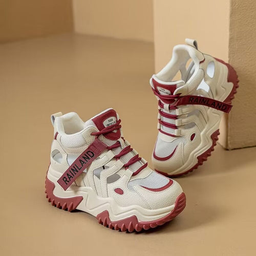 Damen Sportliche Hochschaft Sneaker mit strapazierfähiger Sohle Echo Archiv