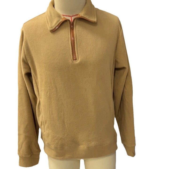 Herren Fleece-Pullover mit Stehkragen und Reißverschluss Echoarchiv